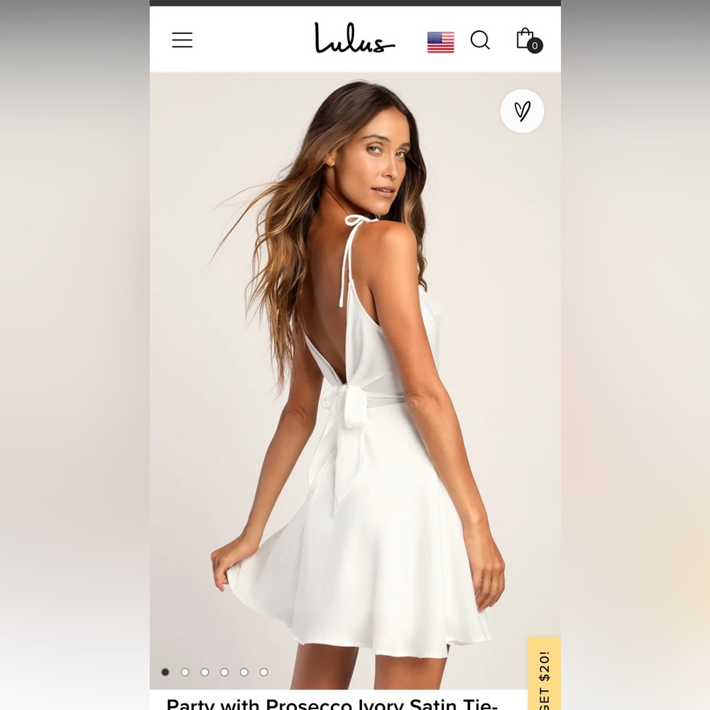 Lulus - White Mini Back Tie Dress